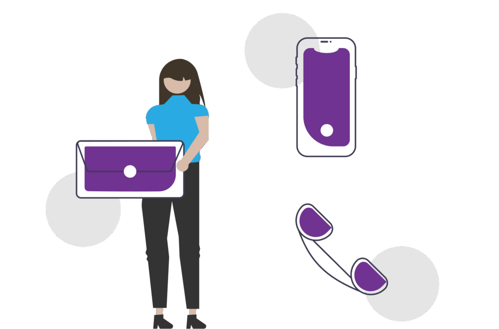 Illustratie over contact